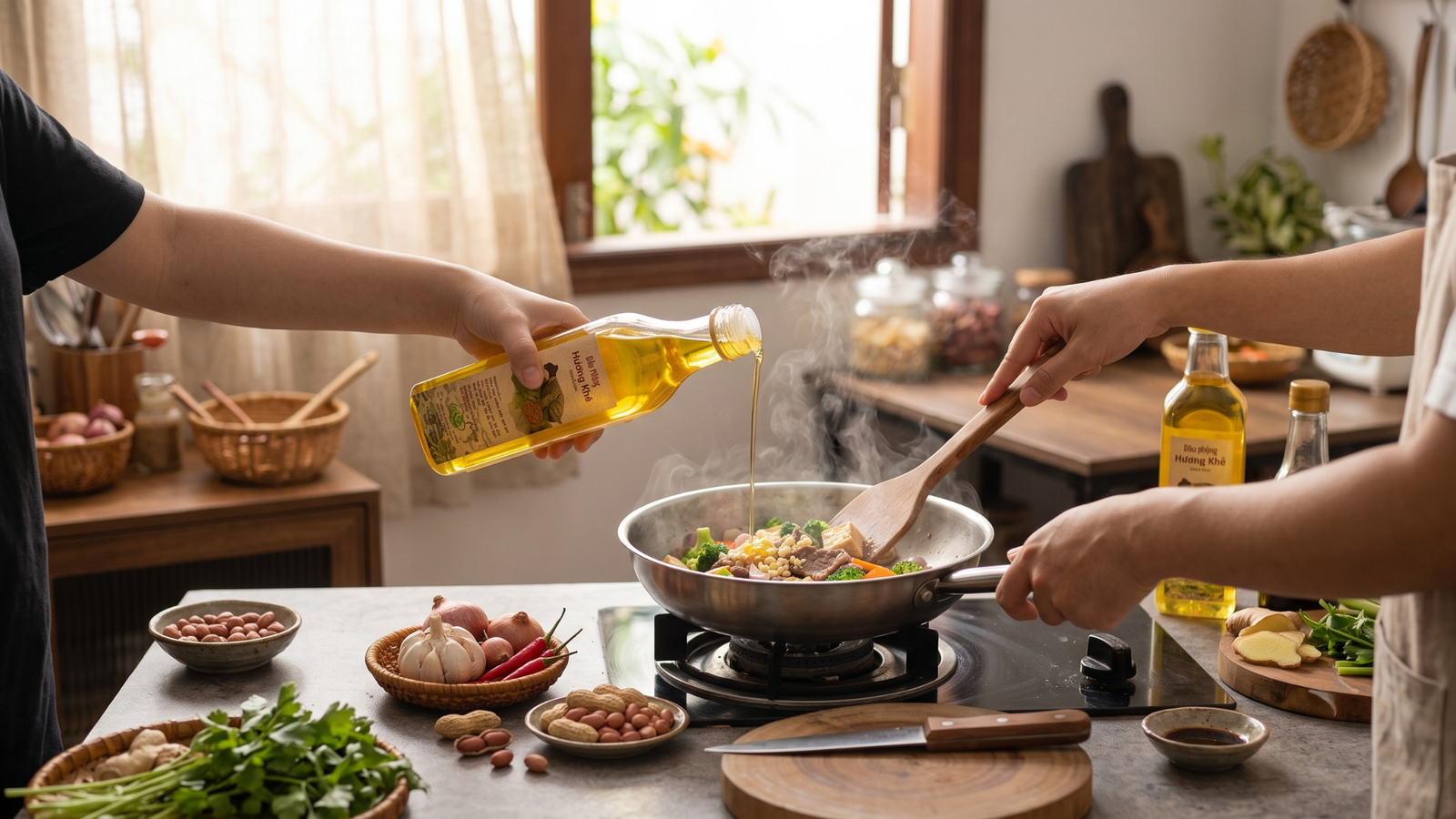 Dầu lạc Hương Khê